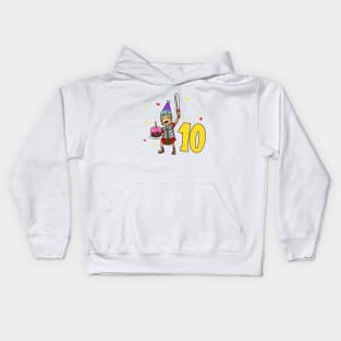 I am 10 with Centurion - kids birthday 10 years old Kids Hoodie